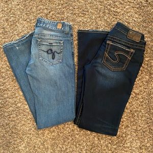 Silver ‘AIKO’ and Guess ‘daredevil’ women’s jeans